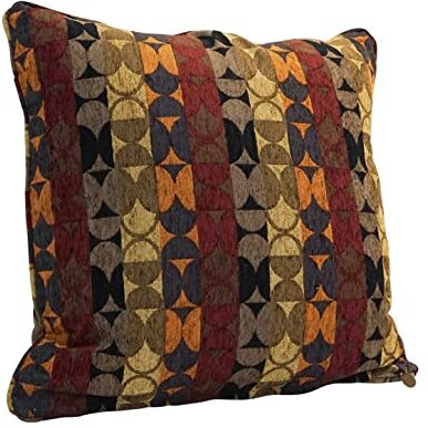 25-inch Double-corded Patterned Tapestry Square Floor Pillow with Insert  9813-CD-S1-JCH-CO-37