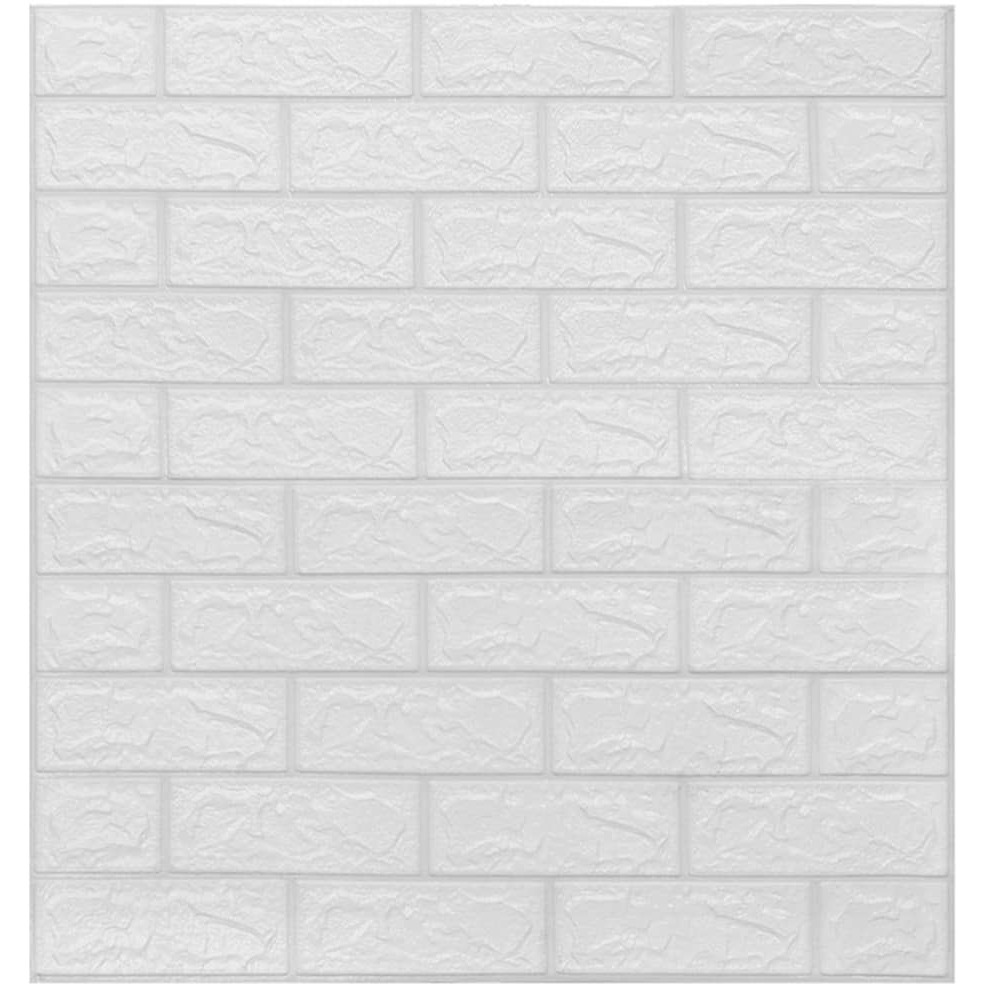 vidaXL 3D Wallpaper Bricks Self-adhesive 10 pcs White
