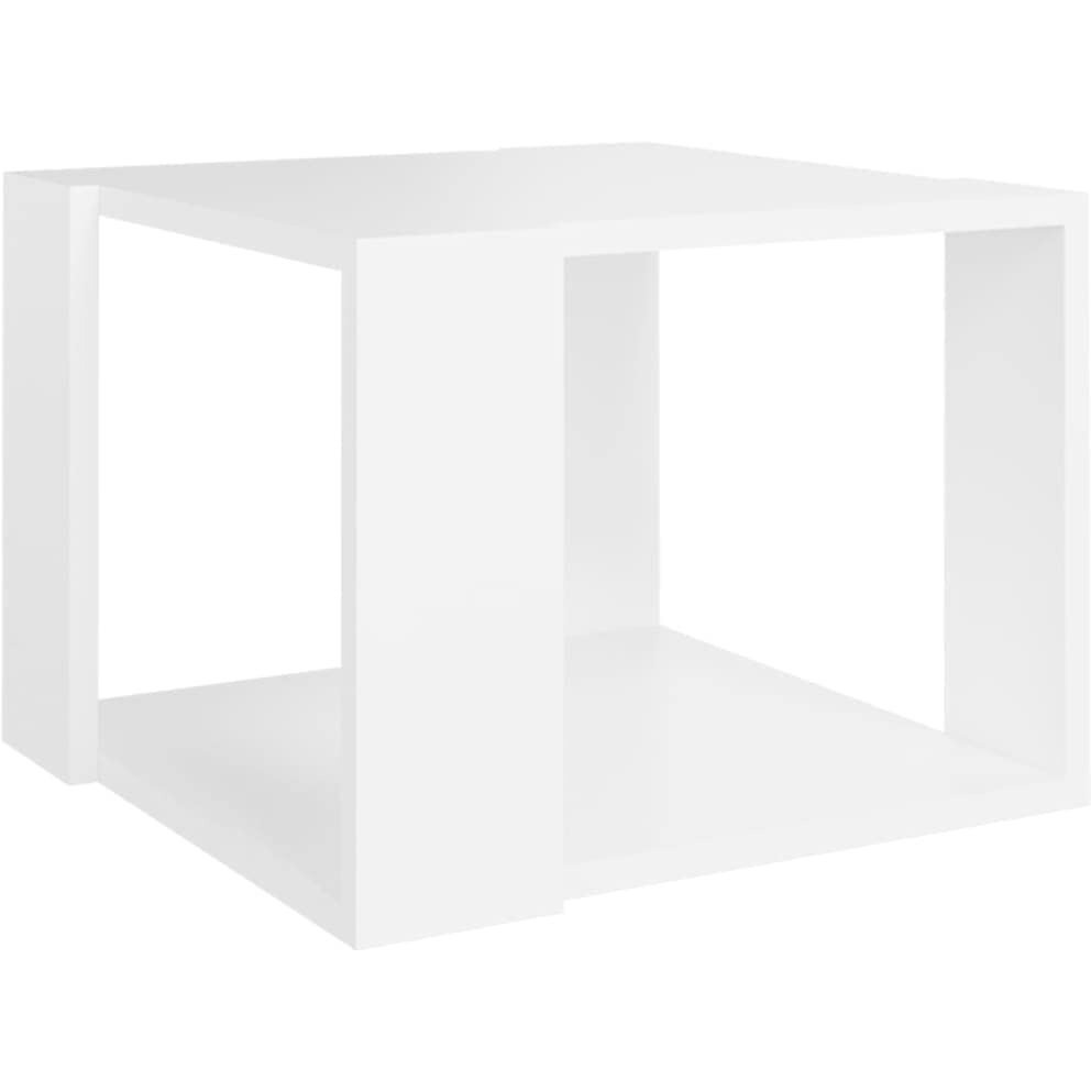 vidaXL Coffee Table White 16&quotx16&quotx12" Engineered Wood