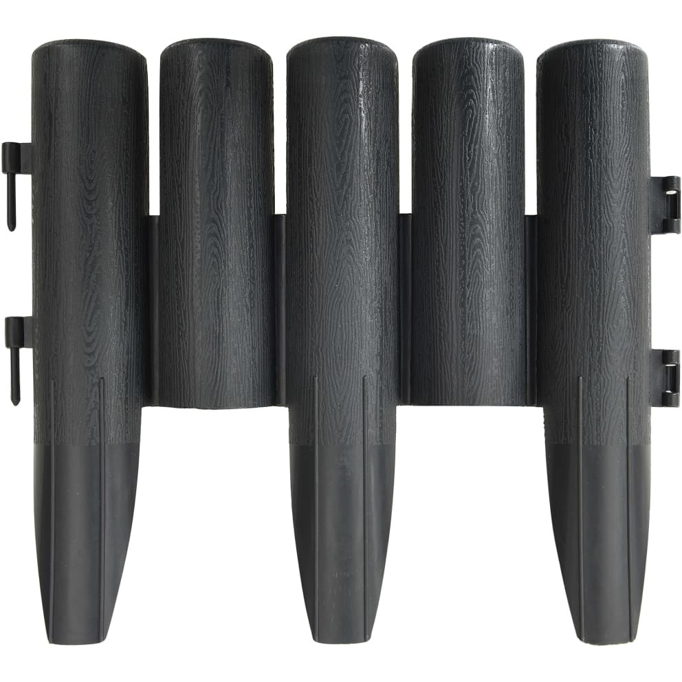 vidaXL Lawn Edgings 36 pcs Anthracite 32.8' PP