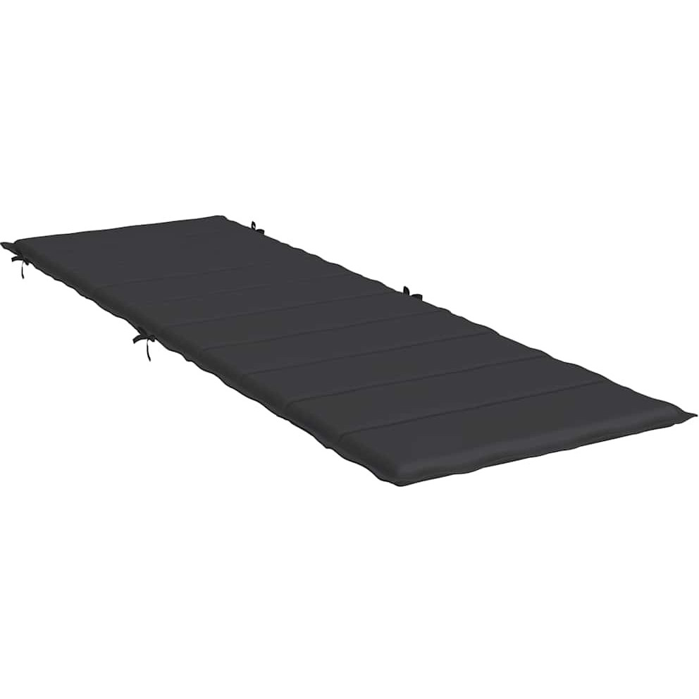 vidaXL Sun Lounger Cushion Black 73.2&quotx22.8&quotx1.2"