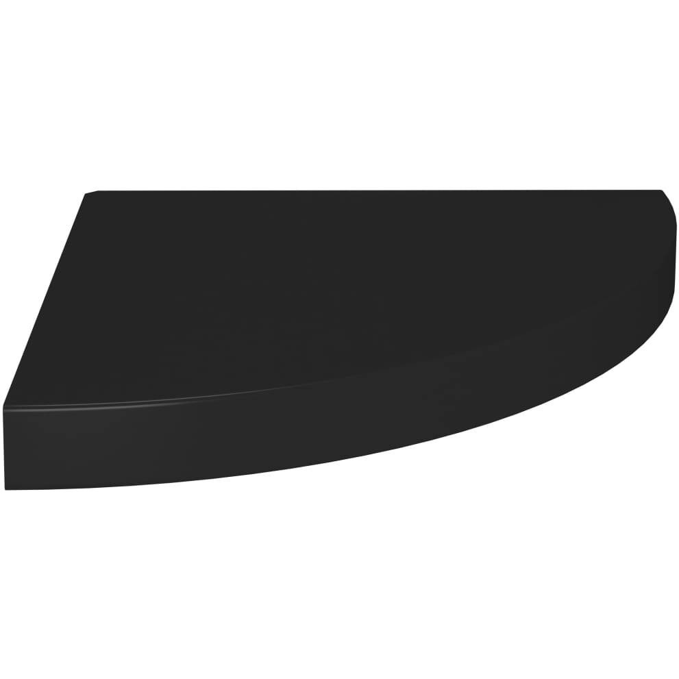 vidaXL Floating Corner Shelf Black 13.8&quotx13.8&quotx1.5" MDF