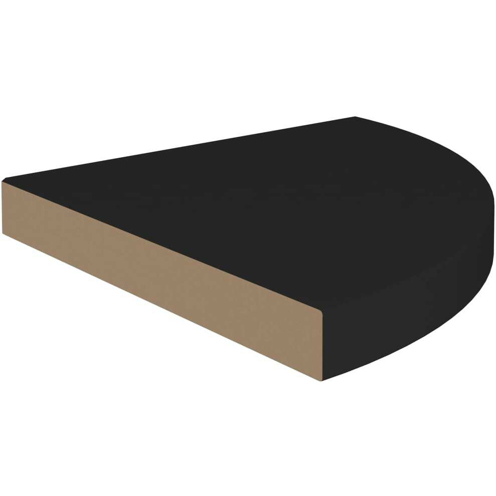 vidaXL Floating Corner Shelf Black 13.8&quotx13.8&quotx1.5" MDF