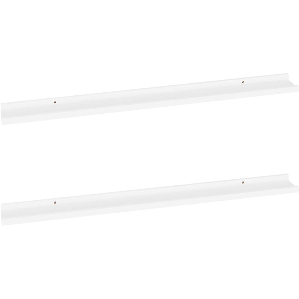 vidaXL Wall Shelves 2 pcs White 39.4&quotx3.5&quotx1.2"