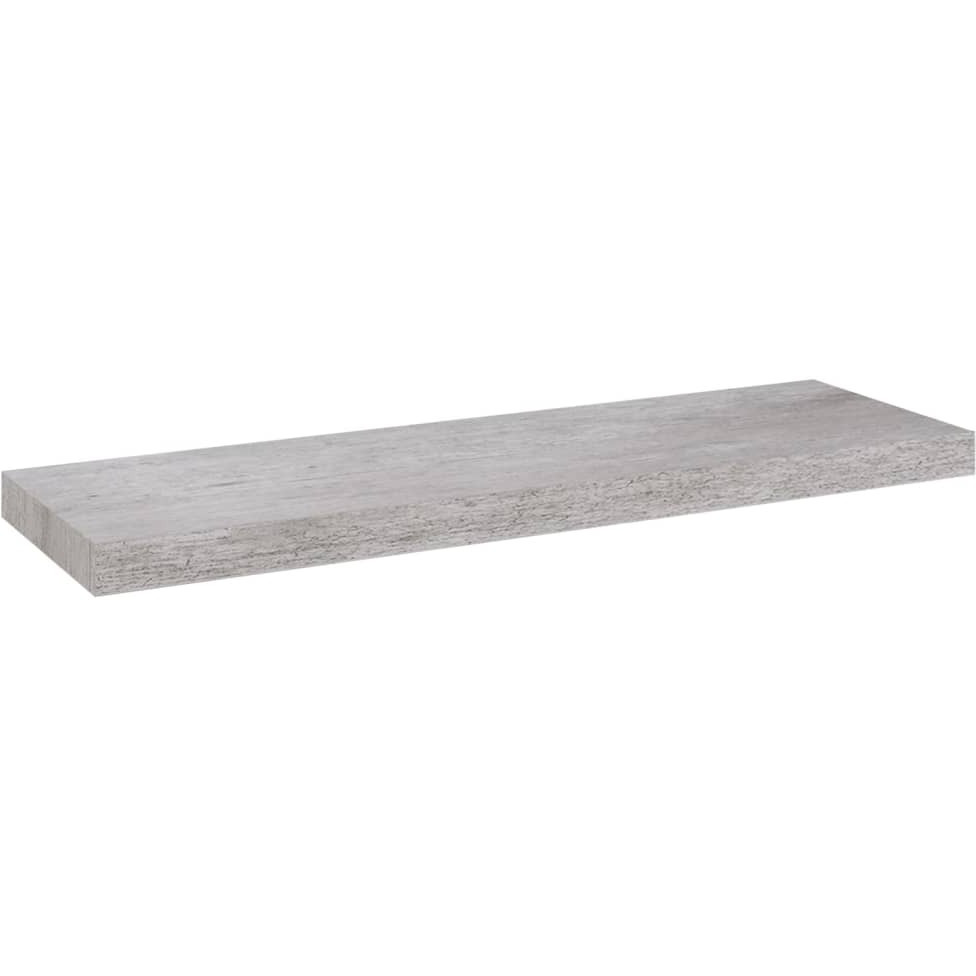 vidaXL Floating Wall Shelf Concrete Gray 31.5&quotx9.3&quotx1.5" MDF