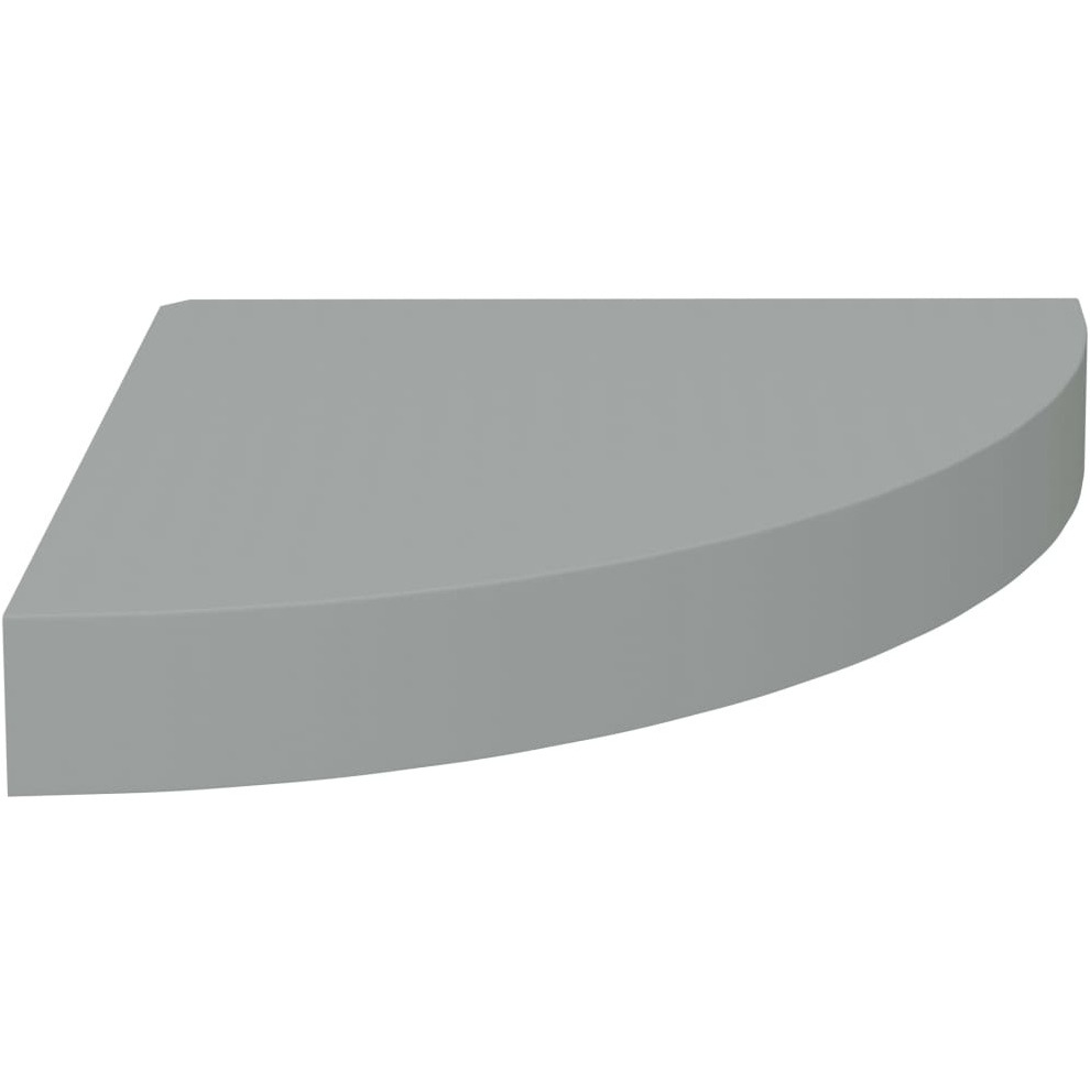 vidaXL Floating Corner Shelf Gray 9.8&quotx9.8&quotx1.5" MDF