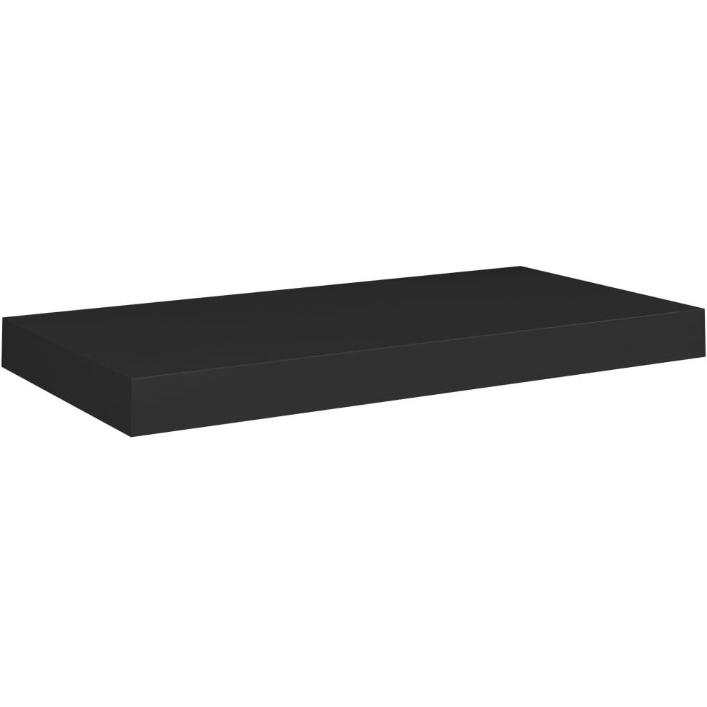 vidaXL Floating Wall Shelf Black 19.7&quotx9.1&quotx1.5" MDF