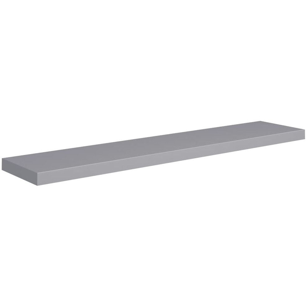 vidaXL Floating Wall Shelf Gray 47.2&quotx9.3&quotx1.5" MDF