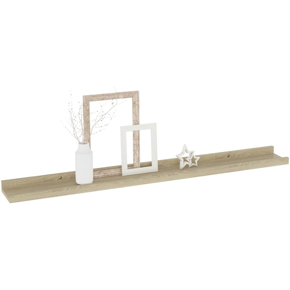 vidaXL Wall Shelves 2 pcs Sonoma Oak 31.5&quotx3.5&quotx1.2"