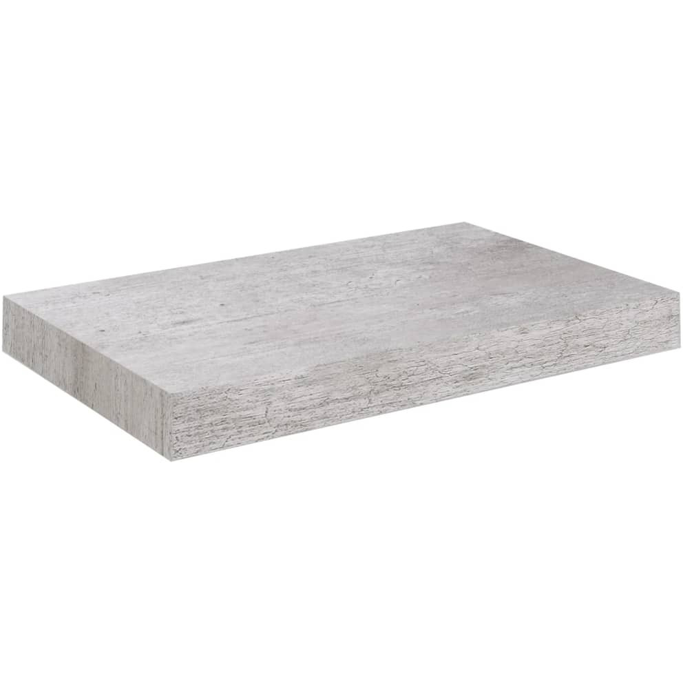 vidaXL Floating Wall Shelf Concrete Gray 9.1&quotx9.3&quotx1.5" MDF