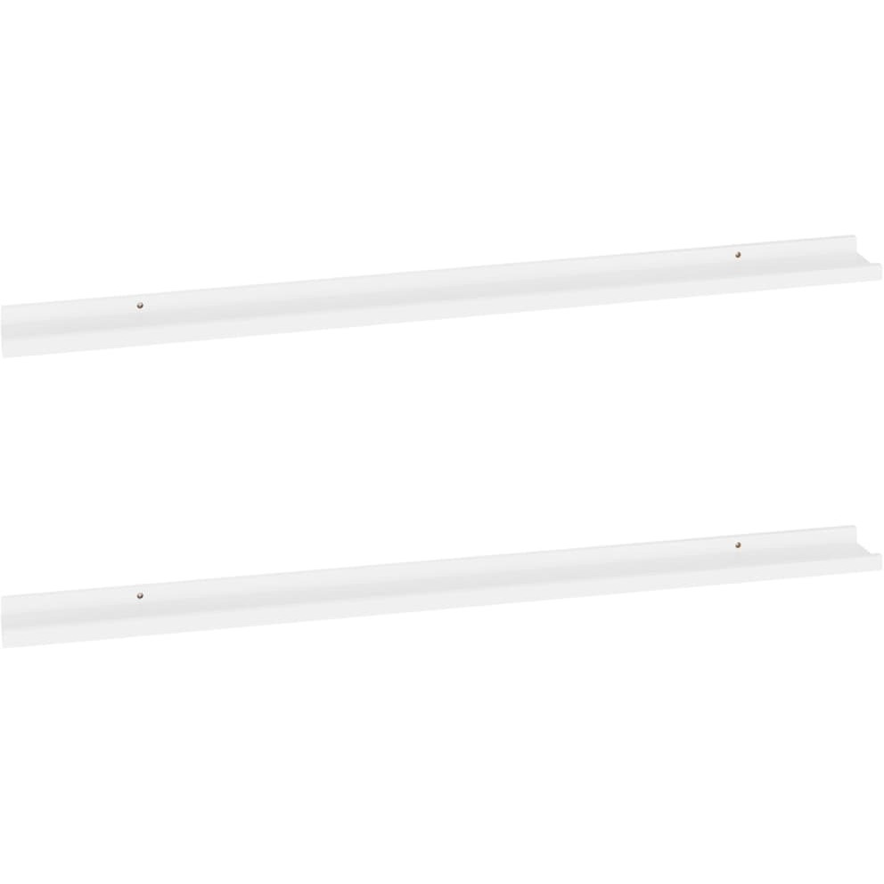 vidaXL Wall Shelves 2 pcs White 45.3&quotx3.5&quotx1.2"