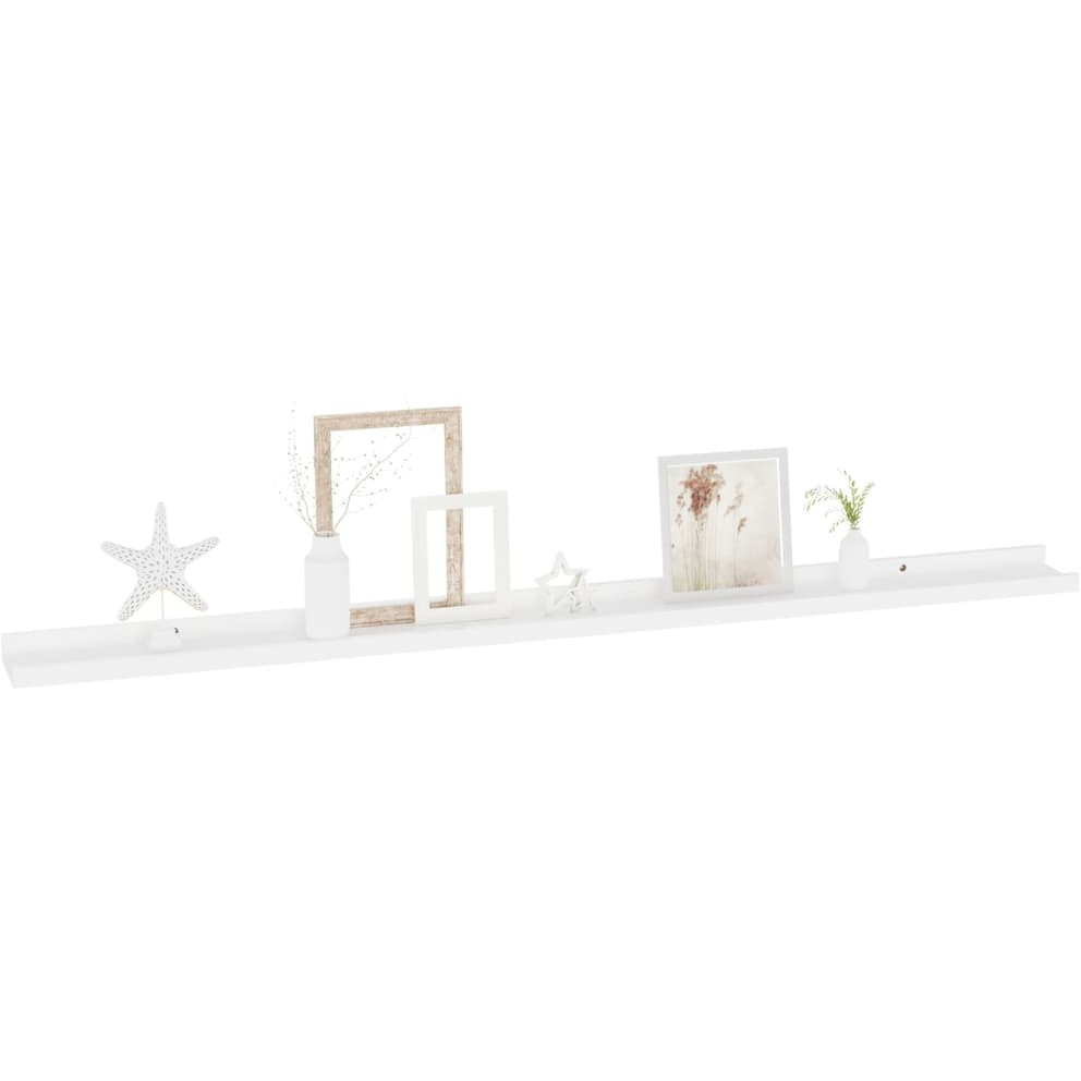 vidaXL Wall Shelves 2 pcs White 45.3&quotx3.5&quotx1.2"