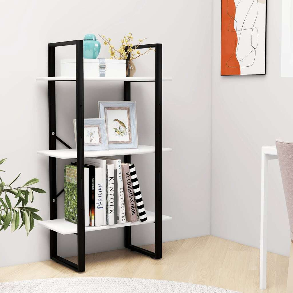 vidaXL Storage Shelf White 23.6&quotx11.8&quotx41.3" Engineered Wood