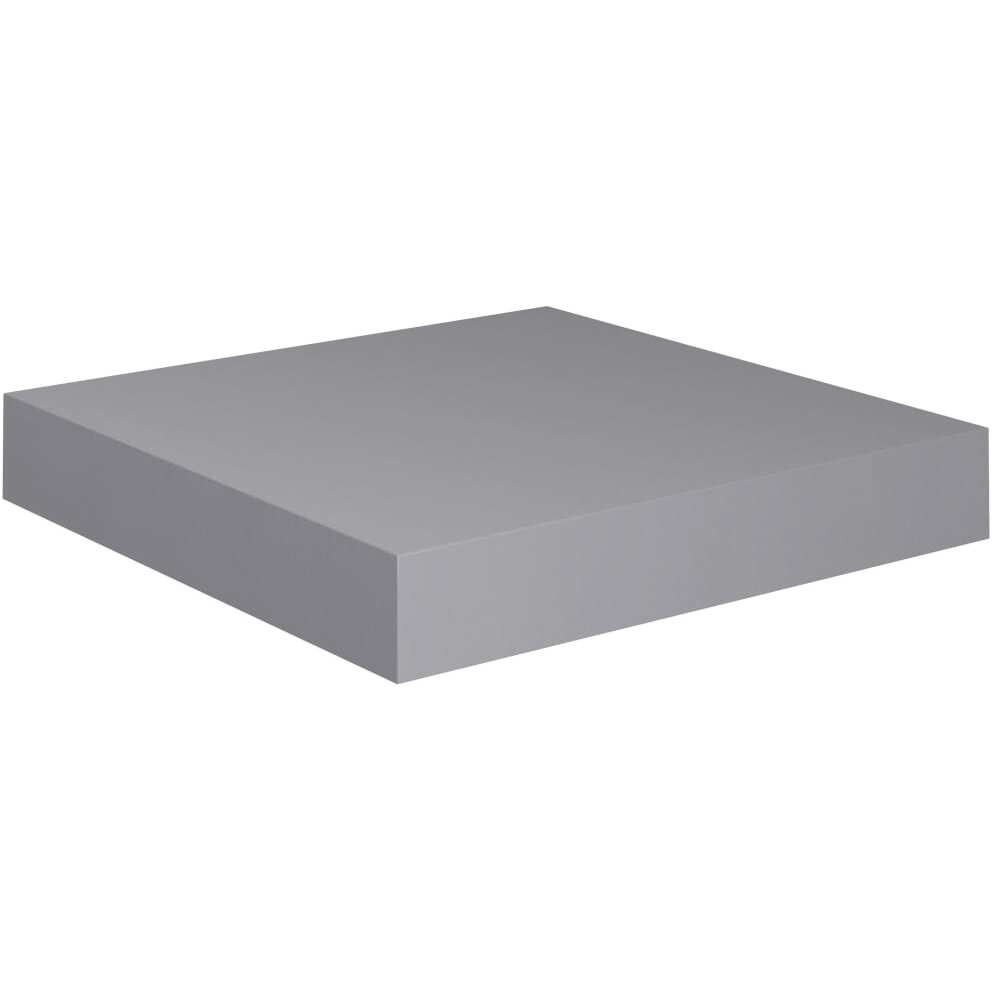 vidaXL Floating Wall Shelf Gray 9.1&quotx9.3&quotx1.5" MDF