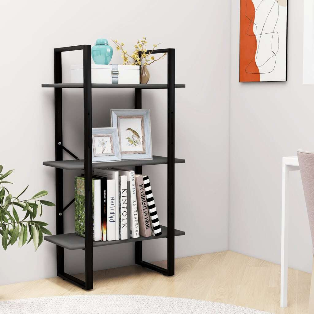 vidaXL Storage Shelf Gray 23.6&quotx11.8&quotx41.3" Engineered Wood