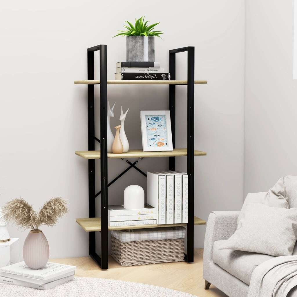 vidaXL Storage Shelf Sonoma Oak 23.6&quotx11.8&quotx41.3" Engineered Wood