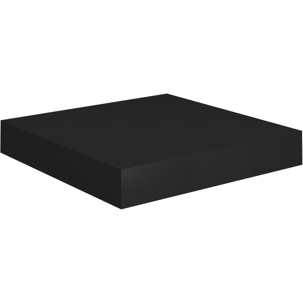 vidaXL Floating Wall Shelf Black 9.1&quotx9.3&quotx1.5" MDF