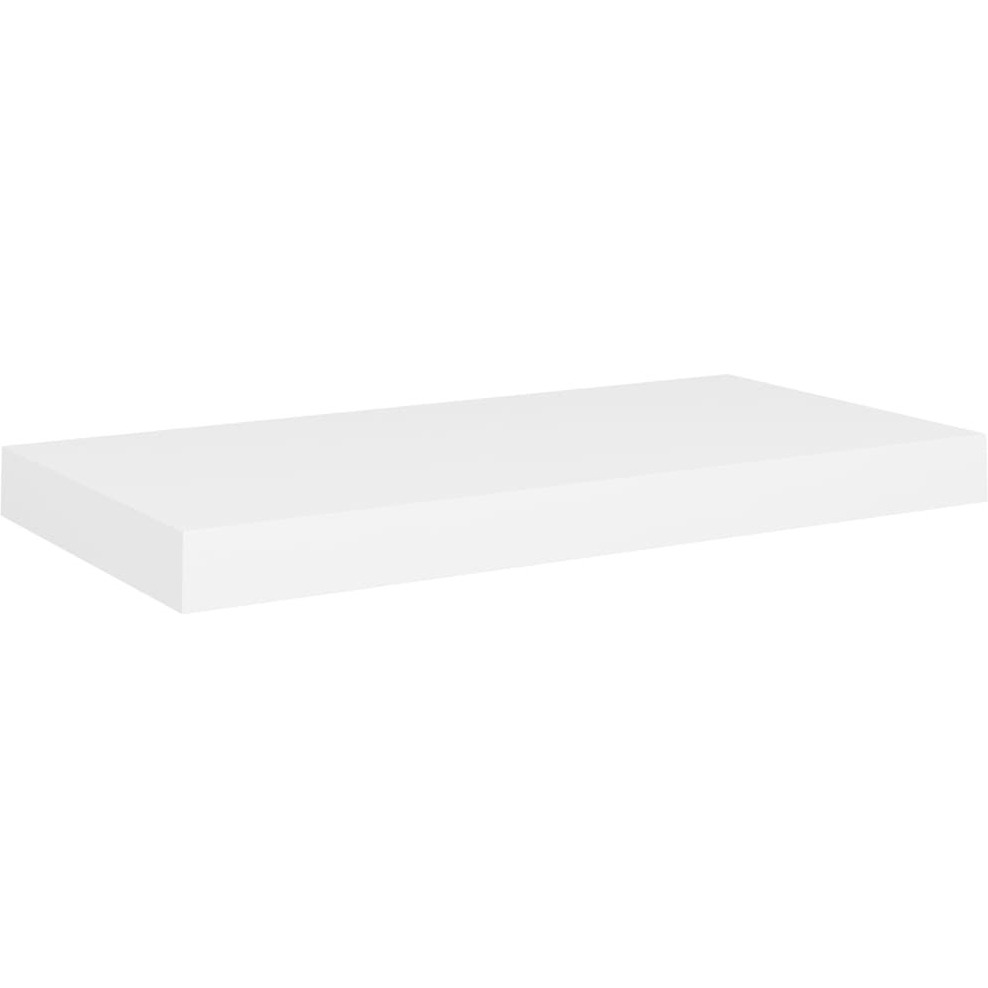 vidaXL Floating Wall Shelf White 19.7&quotx9.1&quotx1.5" MDF