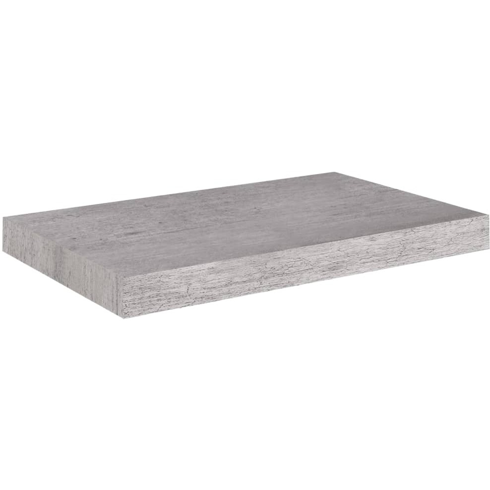 vidaXL Floating Wall Shelf Concrete Gray 19.7&quotx9.1&quotx1.5" MDF