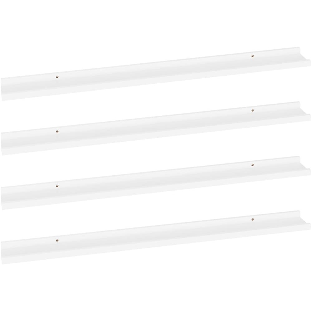 vidaXL Wall Shelves 4 pcs White 39.4&quotx3.5&quotx1.2"