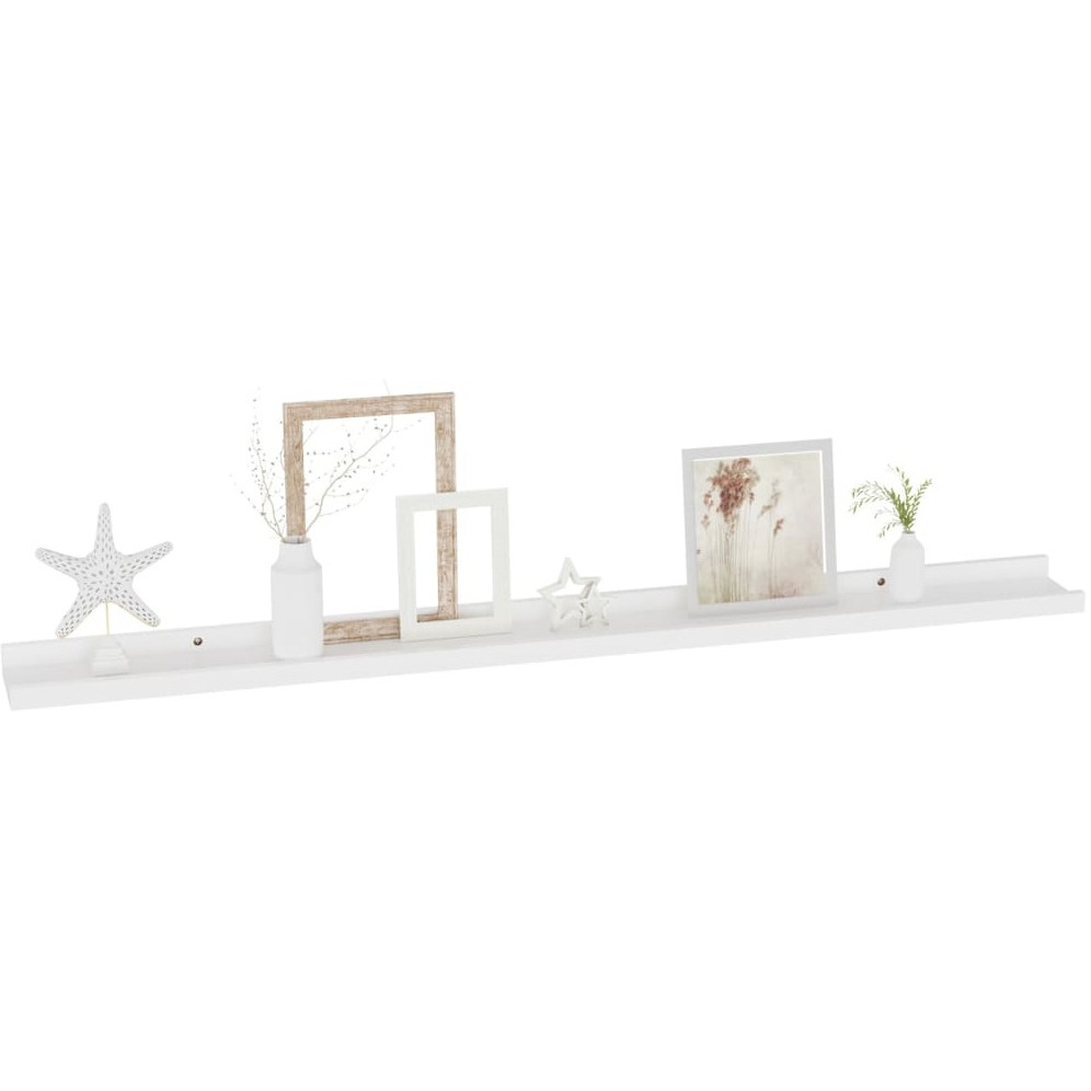 vidaXL Wall Shelves 4 pcs White 39.4&quotx3.5&quotx1.2"