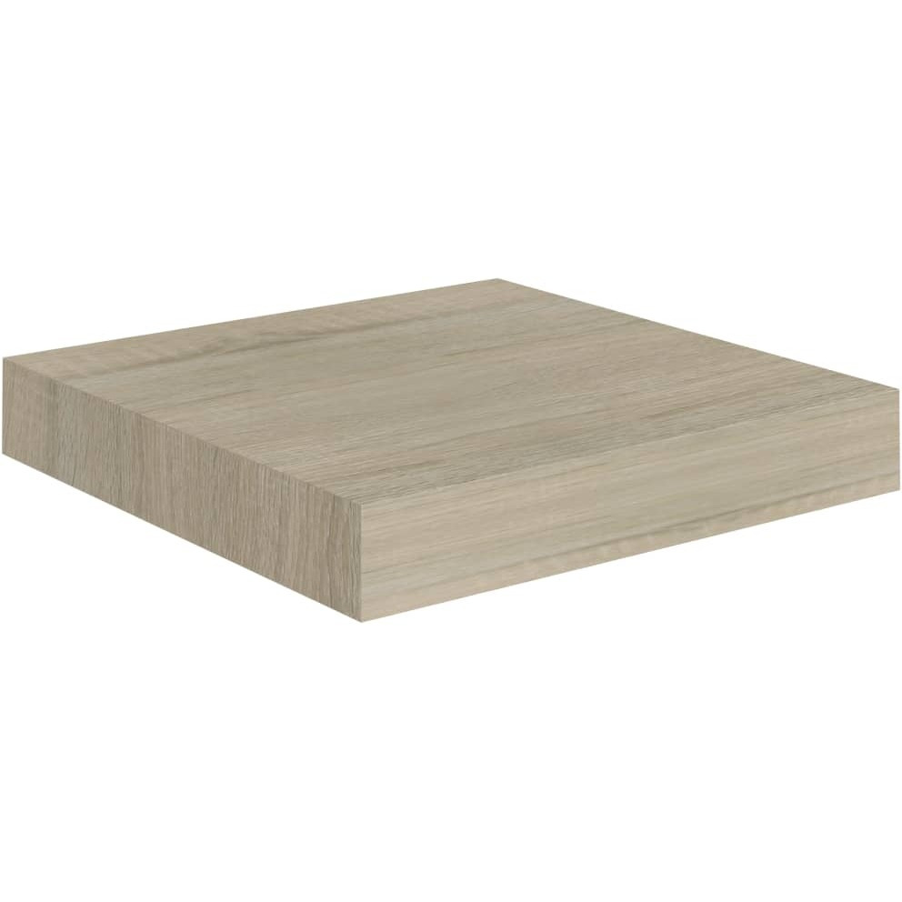 vidaXL Floating Wall Shelf Oak 9.1&quotx9.3&quotx1.5" MDF