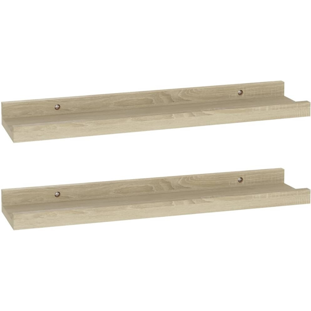 vidaXL Wall Shelves 2 pcs Sonoma Oak 15.7&quotx3.5&quotx1.2"