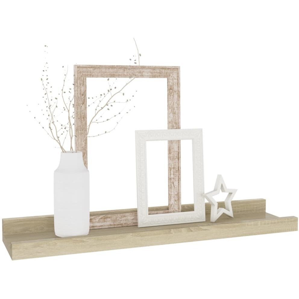 vidaXL Wall Shelves 2 pcs Sonoma Oak 15.7&quotx3.5&quotx1.2"
