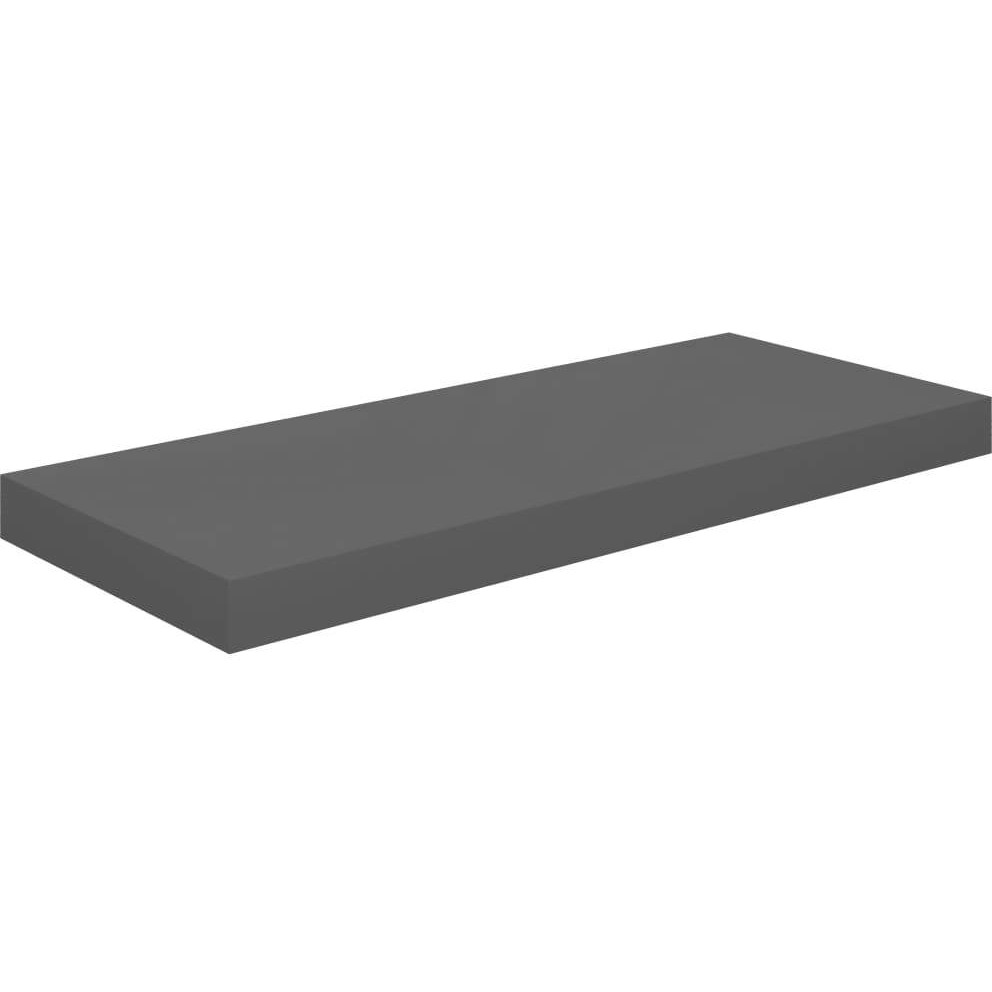 vidaXL Floating Wall Shelf High Gloss Gray 23.6&quotx9.3&quotx1.5" MDF