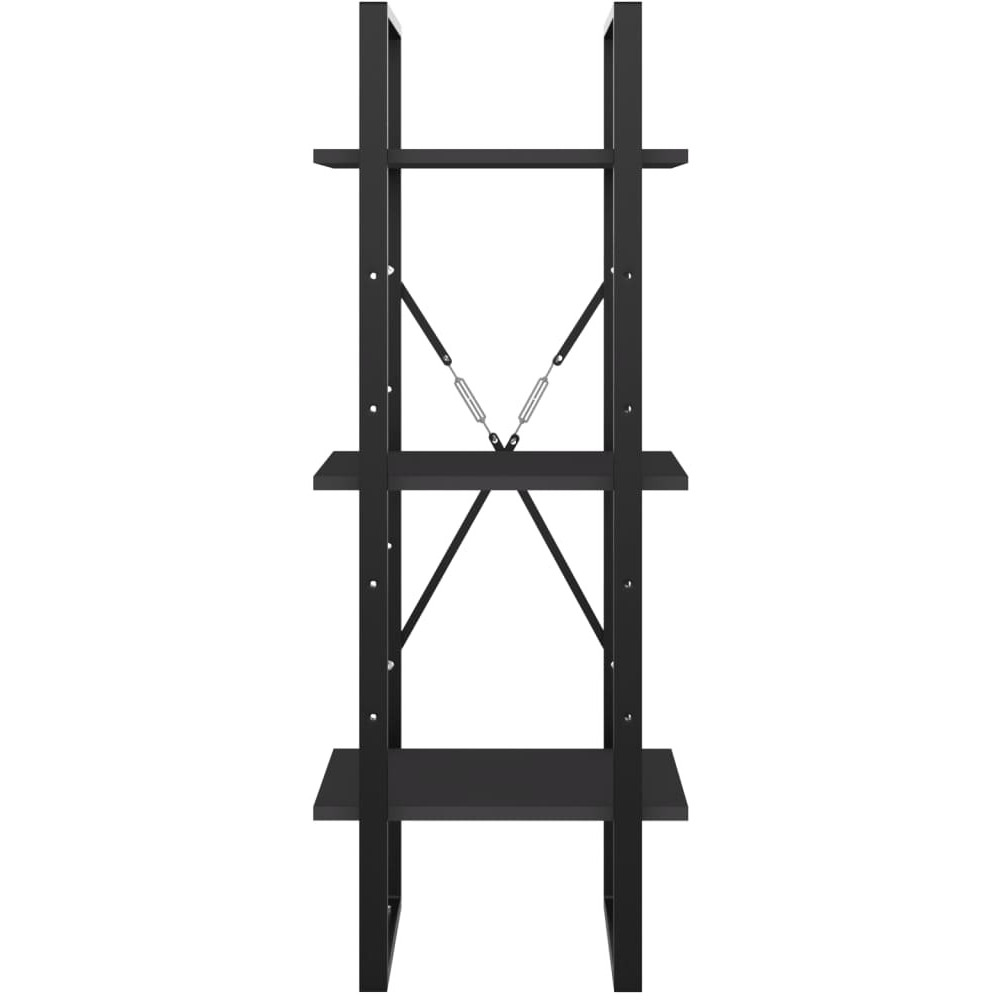 vidaXL 3-Tier Book Cabinet Gray 15.7&quotx11.8&quotx41.3" Engineered Wood