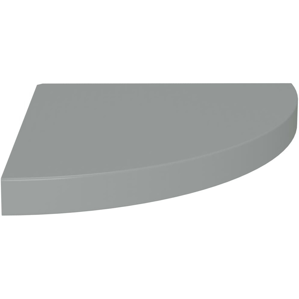 vidaXL Floating Corner Shelves 2 pcs Gray 13.8&quotx13.8&quotx1.5" MDF