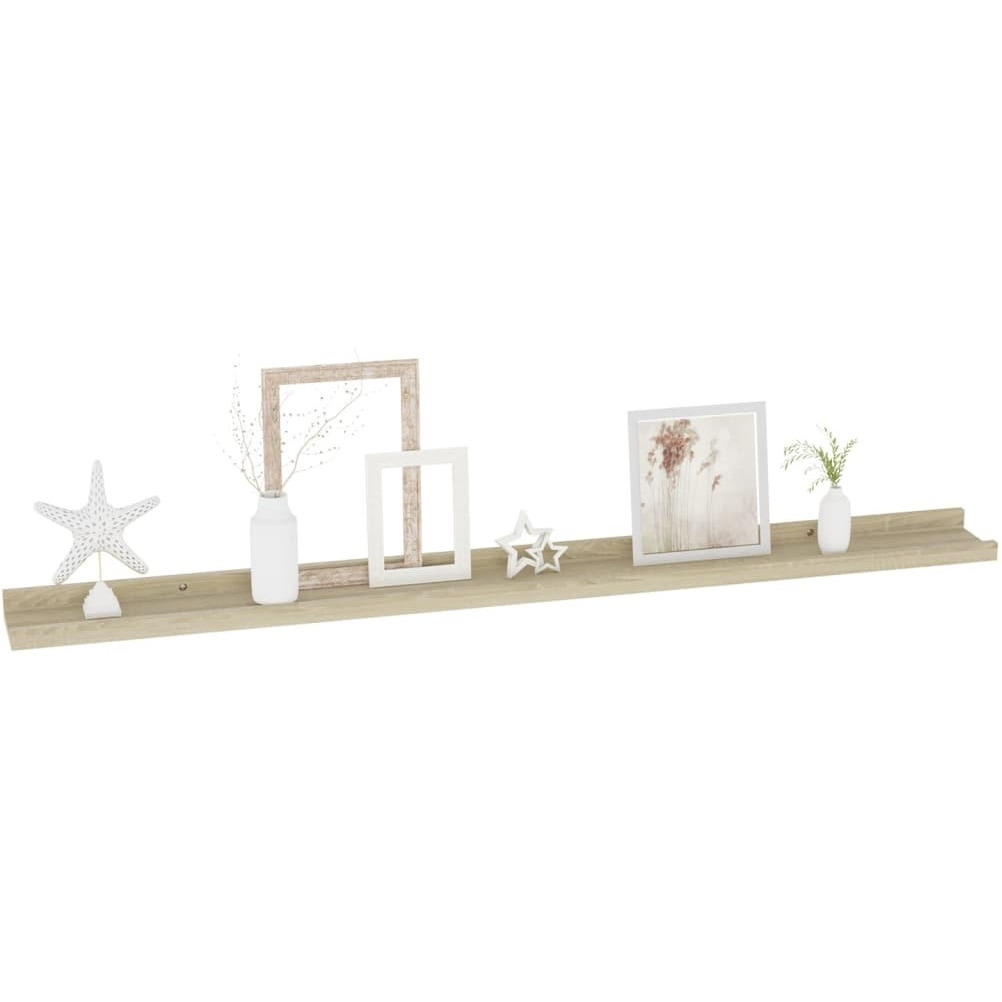 vidaXL Wall Shelves 4 pcs Sonoma Oak 39.4&quotx3.5&quotx1.2"