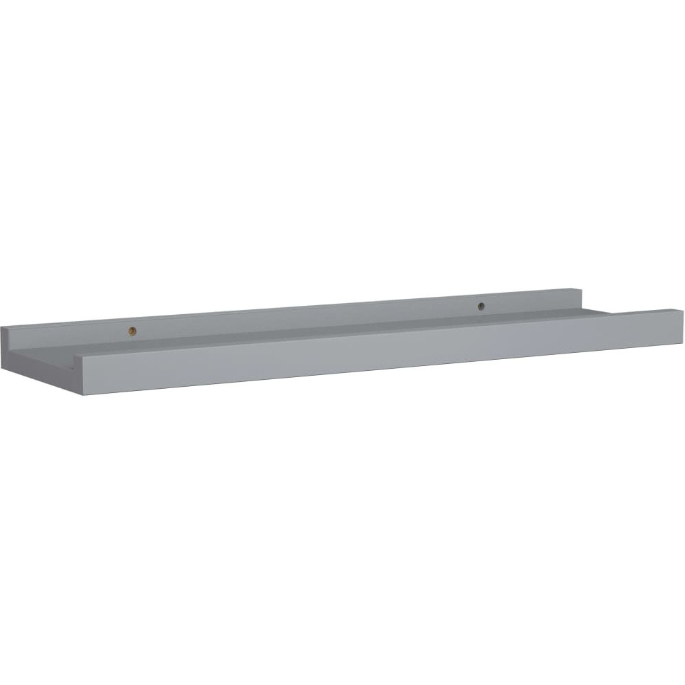 vidaXL Picture Frame Ledge Shelves 2 pcs Gray 15.7&quotx3.5&quotx1.2" MDF