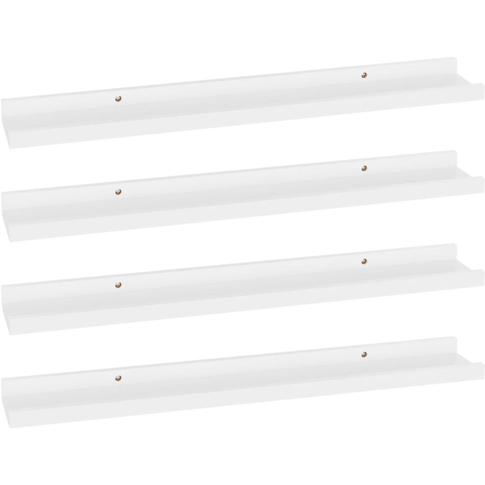 vidaXL Wall Shelves 4 pcs White 23.6&quotx3.5&quotx1.2"