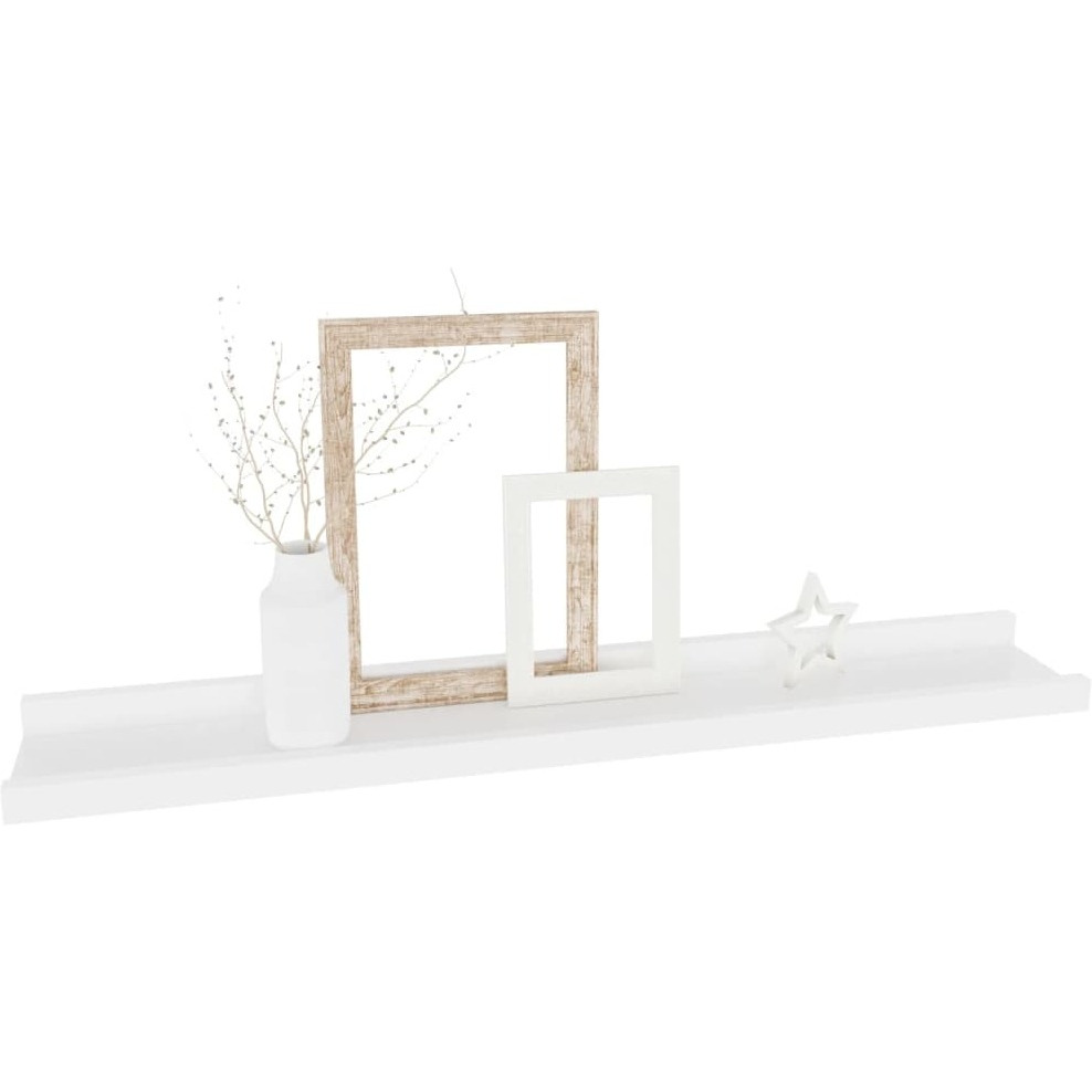 vidaXL Wall Shelves 4 pcs White 23.6&quotx3.5&quotx1.2"