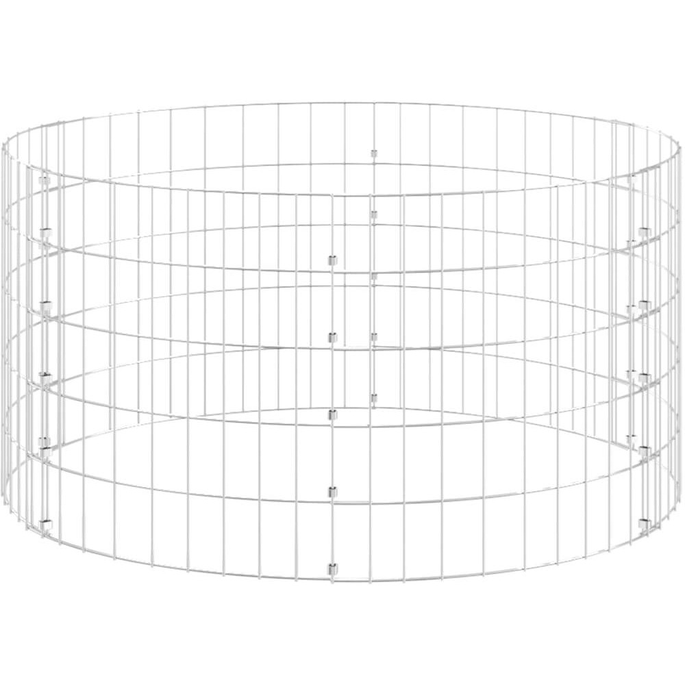 vidaXL Garden Composter 39.4&quotx19.7" Galvanized Steel