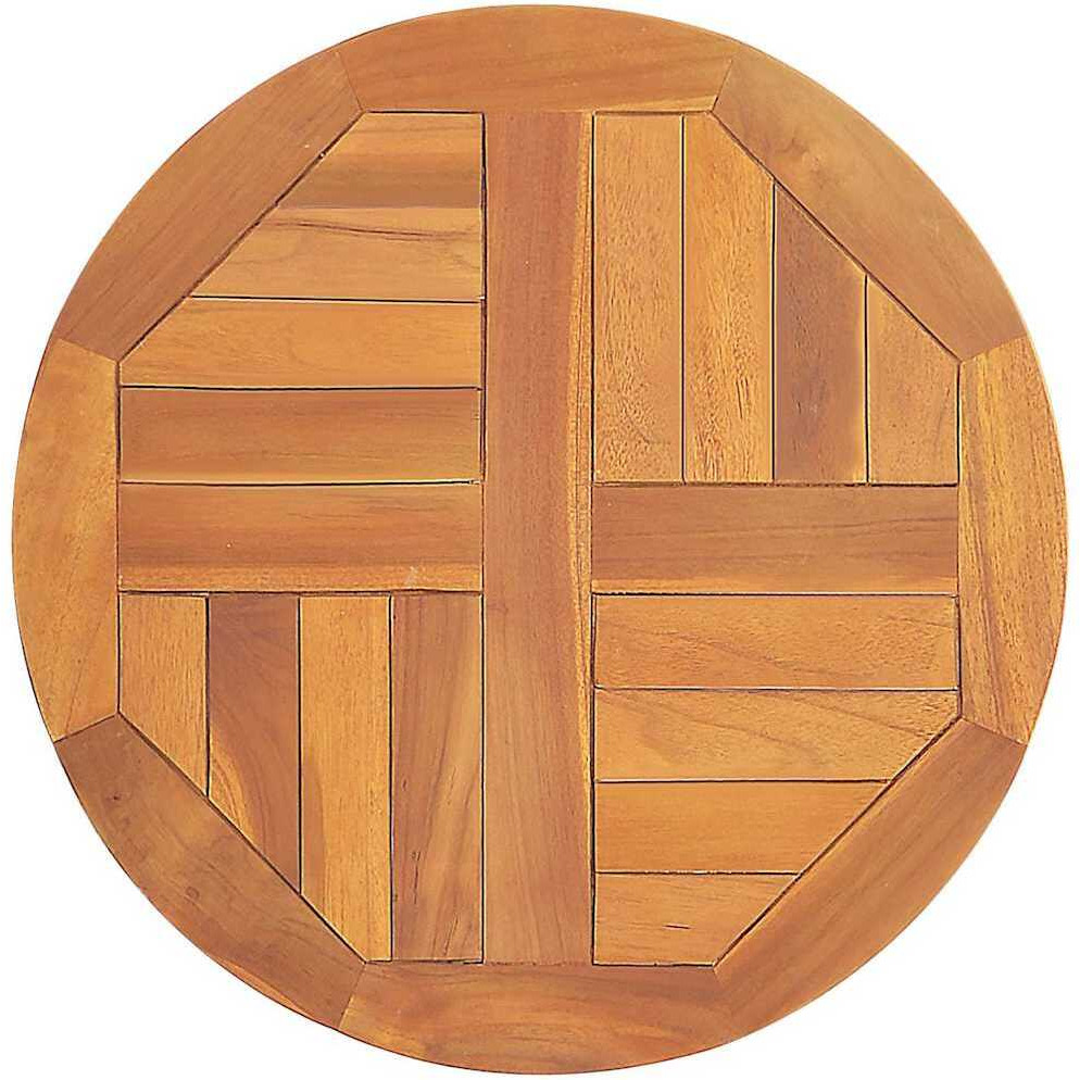 vidaXL Table Top Solid Teak Wood Round 1" 19.7"