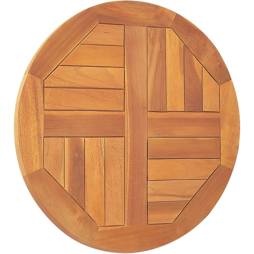vidaXL Table Top Solid Teak Wood Round 1" 19.7"
