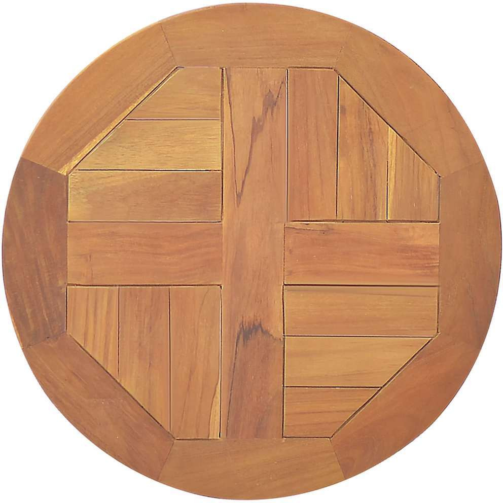 vidaXL Table Top Solid Teak Wood Round 1" 15.7"