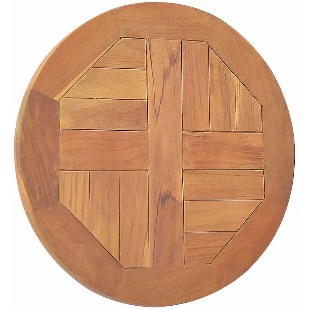 vidaXL Table Top Solid Teak Wood Round 1" 15.7"