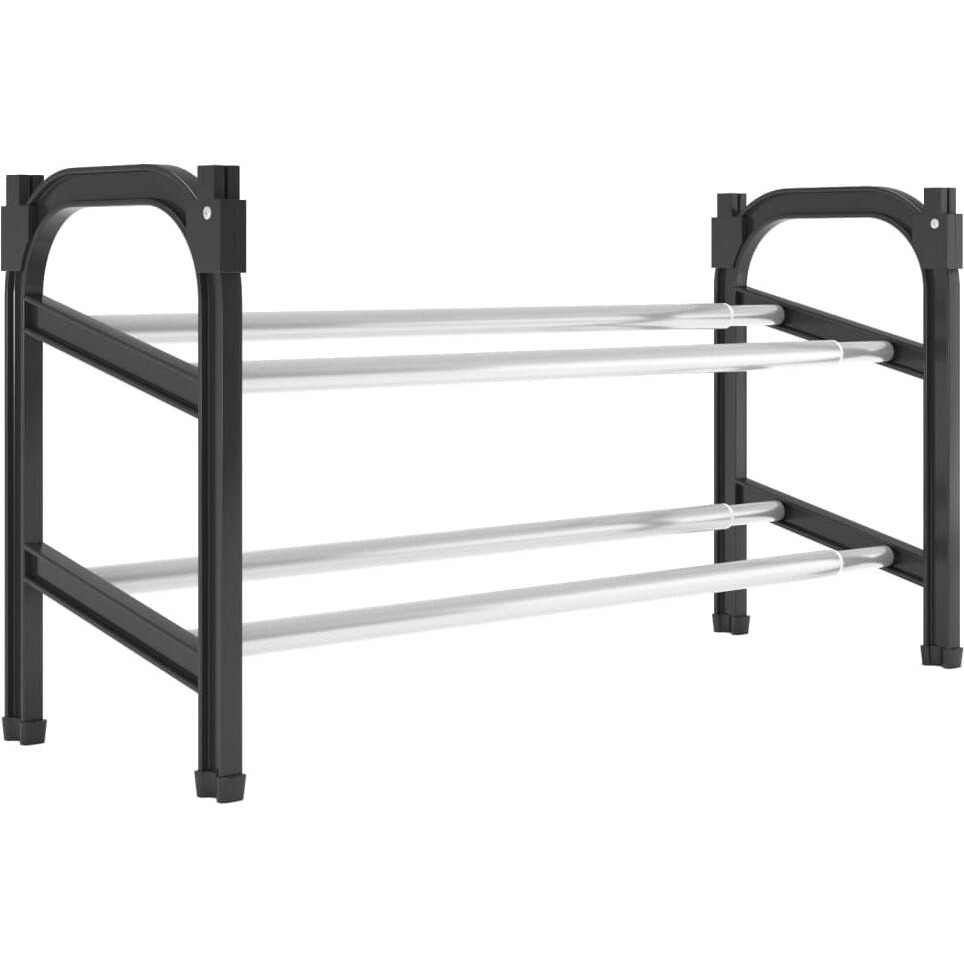 vidaXL Extendable Shoe Rack with 2 Shelves 46.9&quotx9.4&quotx14.6"