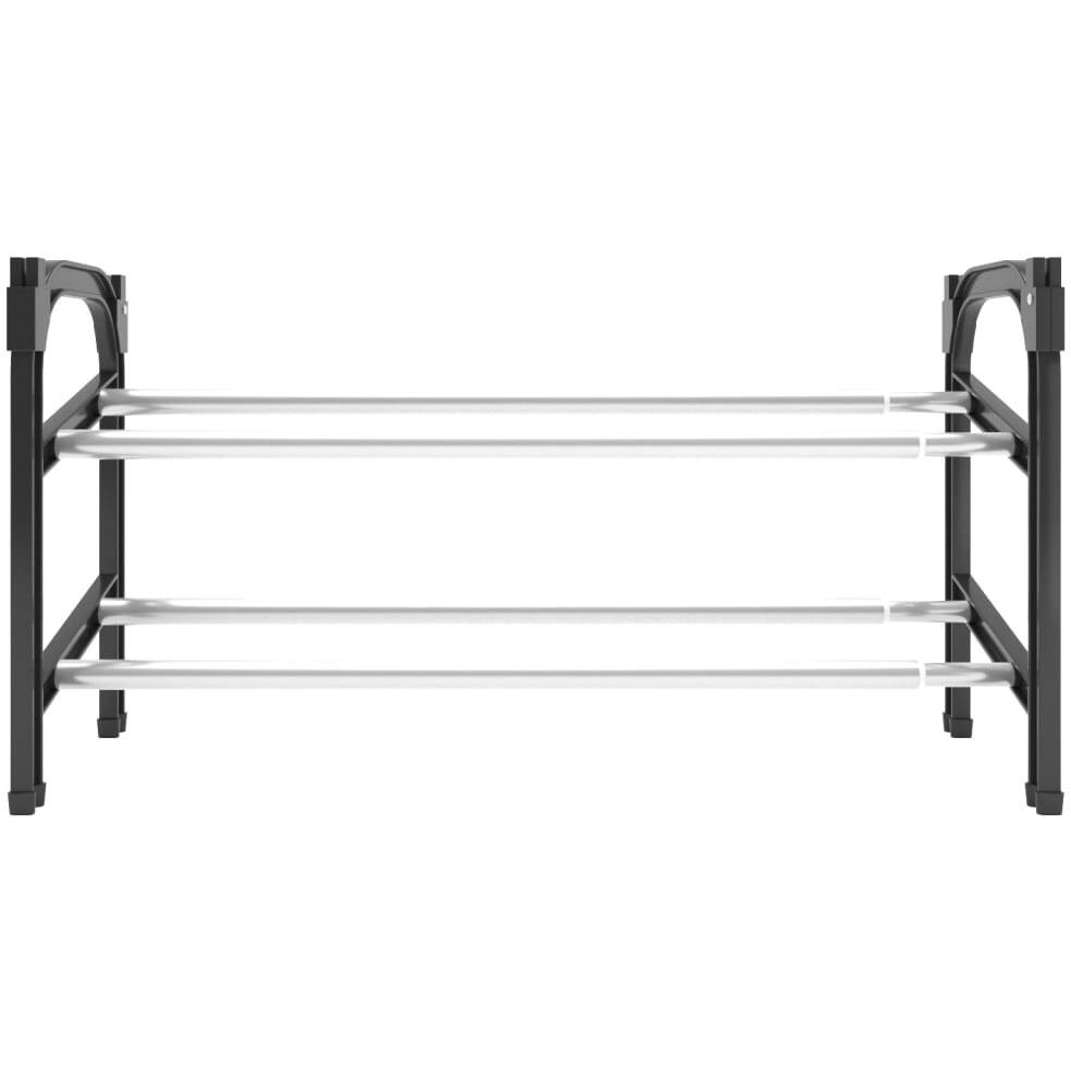 vidaXL Extendable Shoe Rack with 2 Shelves 46.9&quotx9.4&quotx14.6"