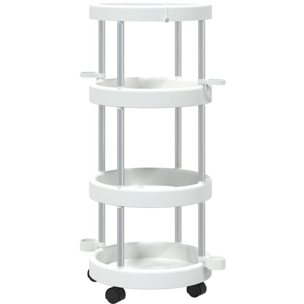 vidaXL Cleaning Trolley with Storage Basket Aluminum