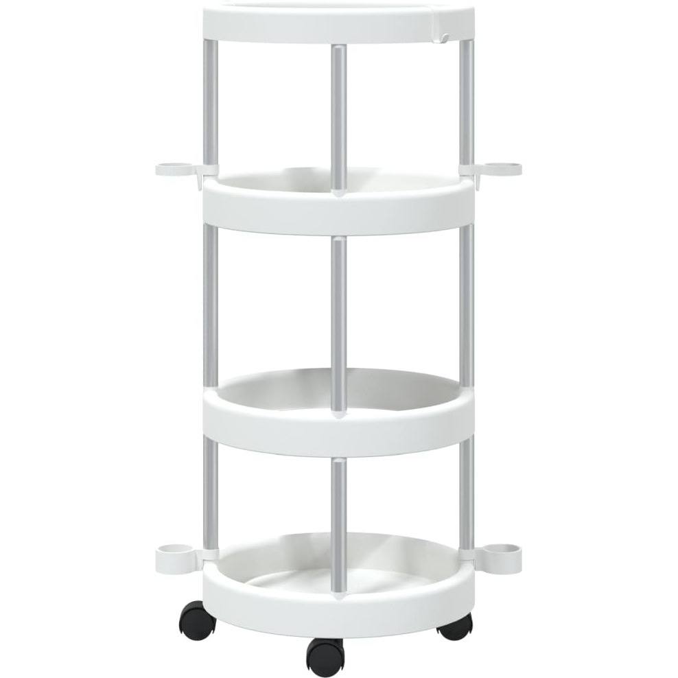 vidaXL Cleaning Trolley with Storage Basket Aluminum