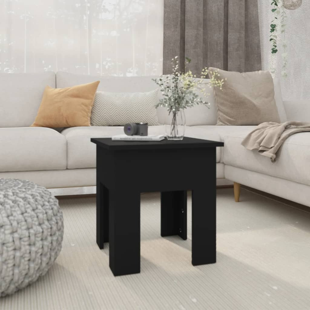 vidaXL Coffee Table Black 15.7&quotx15.7&quotx16.5" Engineered Wood