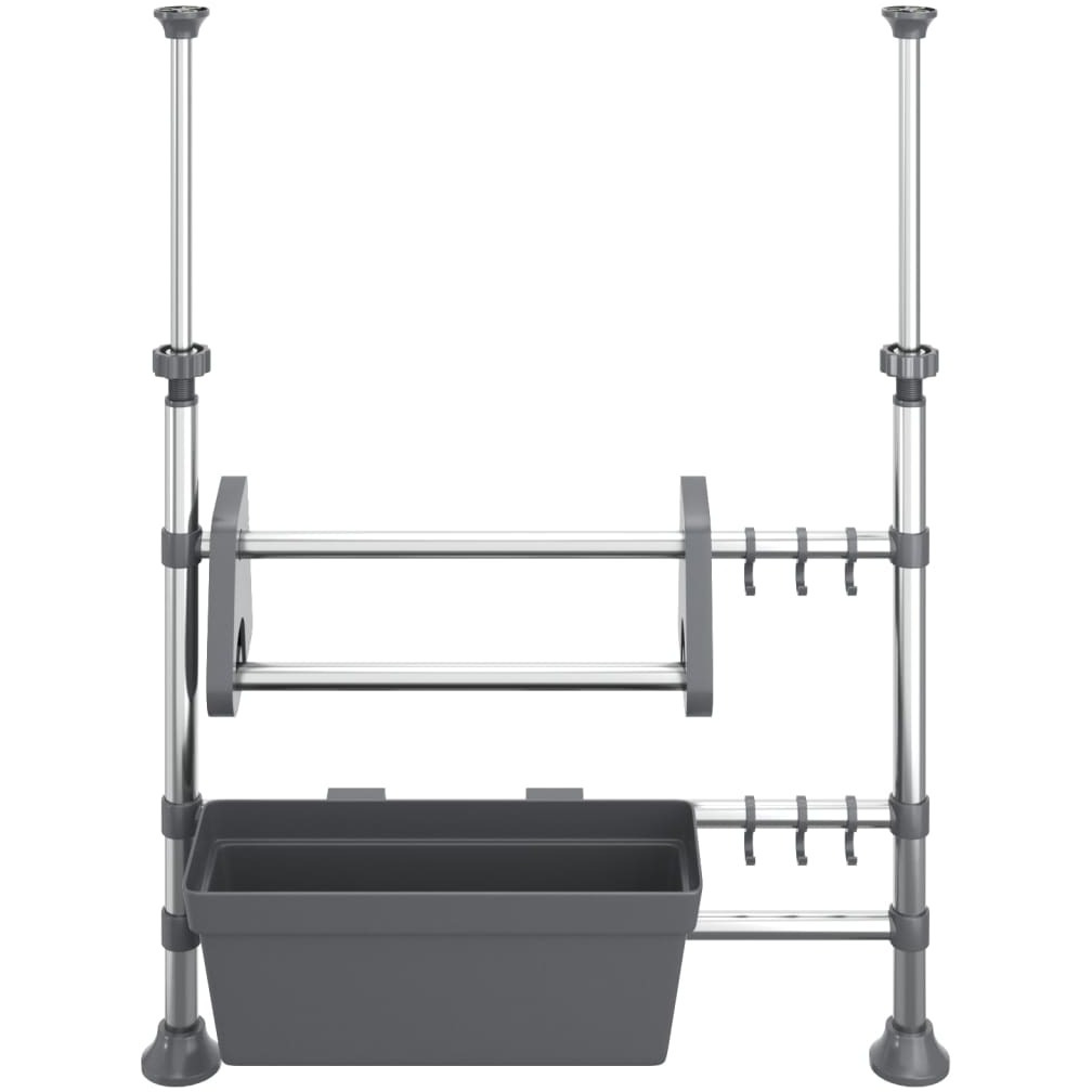 vidaXL Adjustable Kitchen Organizer Aluminum