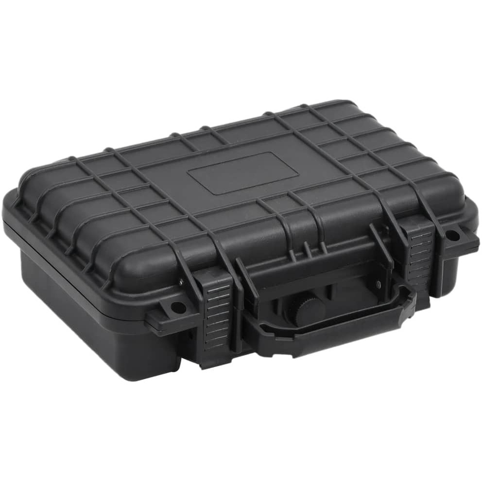 vidaXL Portable Flight Case Black 11.8&quotx8.7&quotx3.9" PP