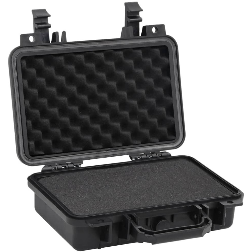 vidaXL Portable Flight Case Black 11.8&quotx8.7&quotx3.9" PP
