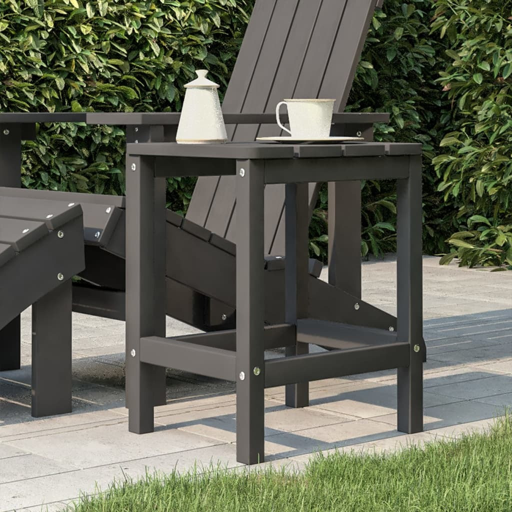 vidaXL Patio Adirondack Table Anthracite 15&quotx15&quotx18.1" HDPE
