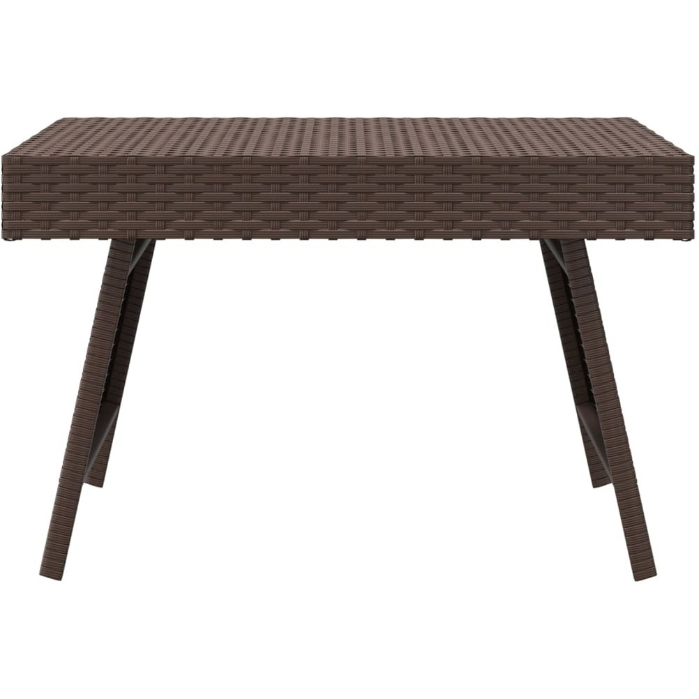 vidaXL Foldable Side Table Brown 23.6&quotx15.7&quotx15" Poly Rattan